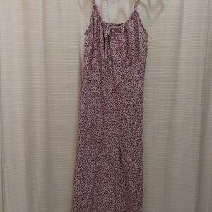 Elegant Pink Floral Maxi Dress